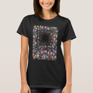 Cat Bots Squared Cute Alien Cat Robots Optical Il T-Shirt
