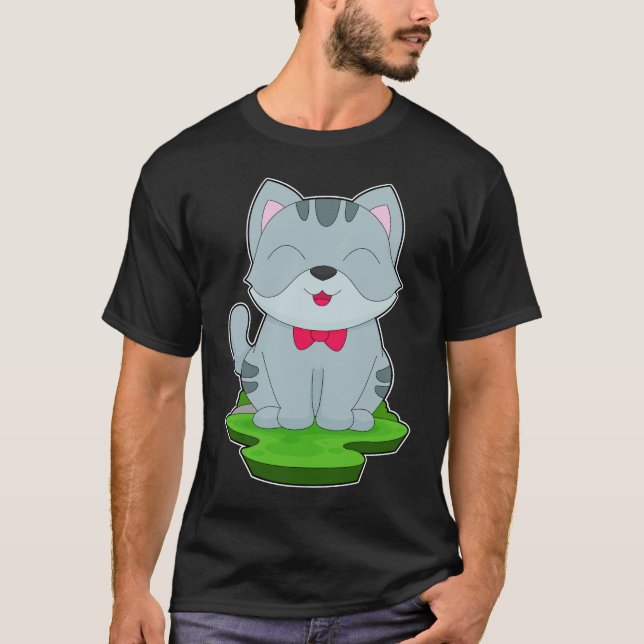 Cat Bow tie T-Shirt (Front)