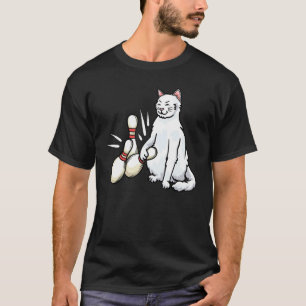 Cat Bowler Tee Tenpin Bowling