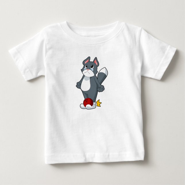 Cat Bowling Bowling ball Baby T-Shirt (Front)