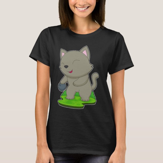 Cat Bowling Bowling ball T-Shirt (Front)