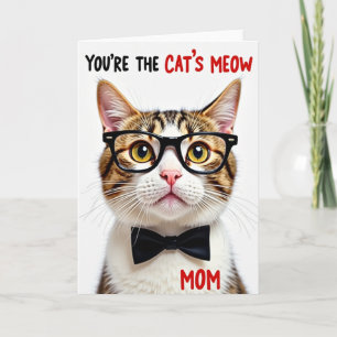 Cat Bowtie Mothers Day Card