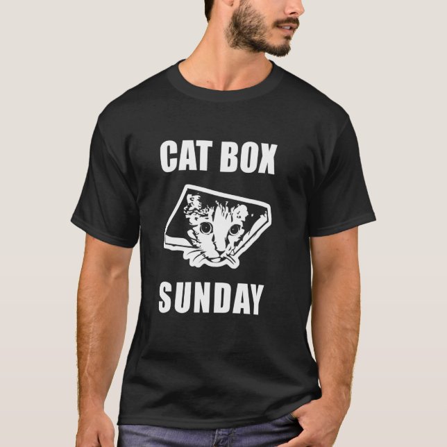 Cat Box Sunday Meme T-Shirt (Front)