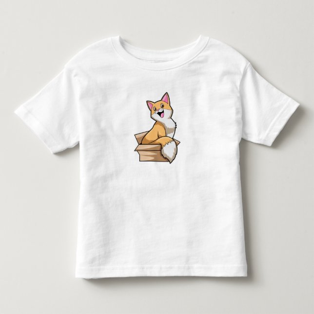 Cat Box Toddler T-Shirt (Front)