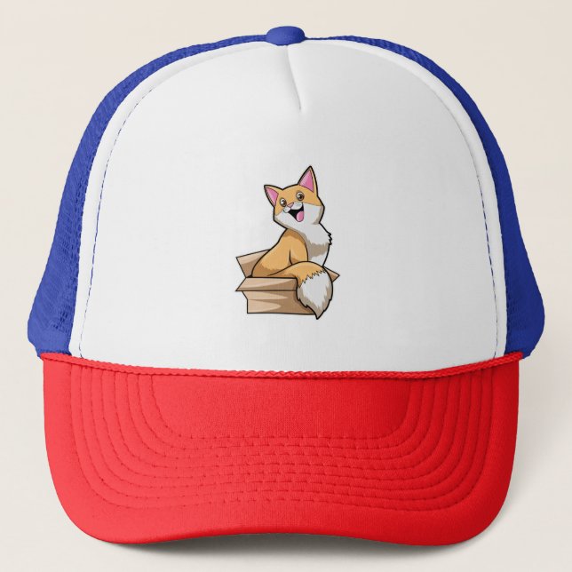 Cat Box Trucker Hat (Front)