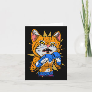 Cat Boxing Kitten Boxing Gloves Boxer Funny Cat Me Card