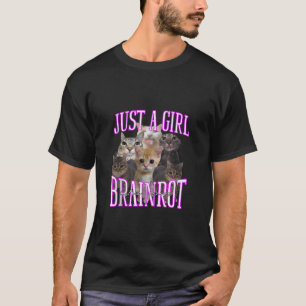 Cat brainrot Meme For Women girls kids Youth brain T-Shirt