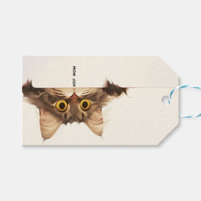 Cat Breed Maine Coon Gift Tags (Front (Horizontal))