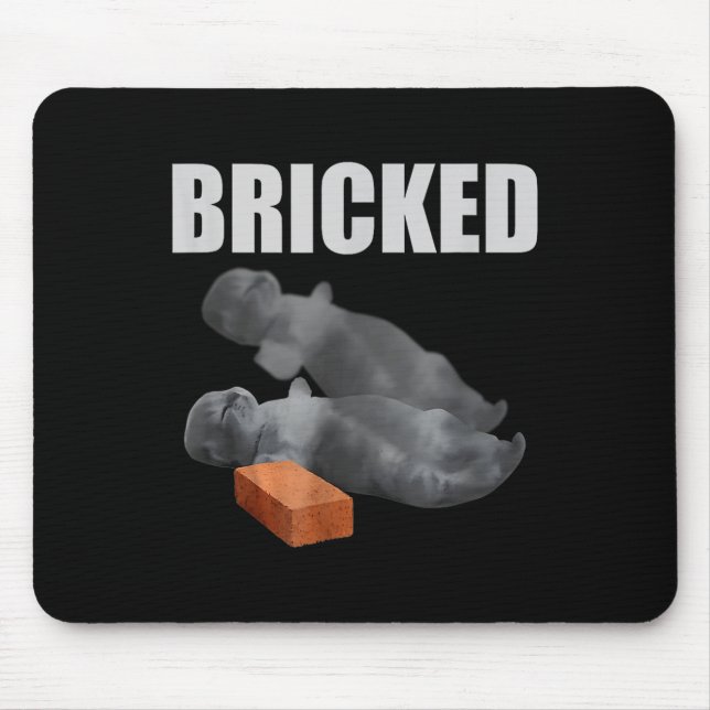 Cat Bricked Funny Knocked Out Meme Silly Cats Sayi Mouse Mat (Front)
