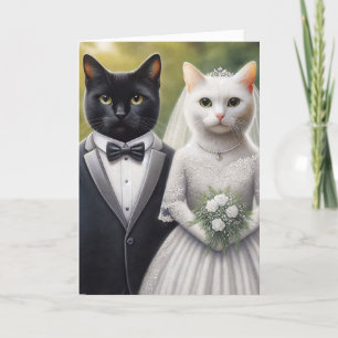 Cat Bride and Groom Card