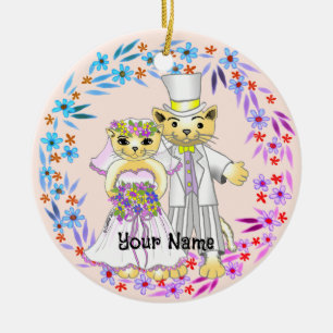 Cat Bride and Groom ornament