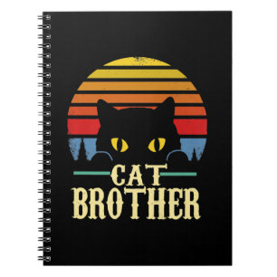 Cat Brother Vintage Eighties Style Retro T-shirt Notebook