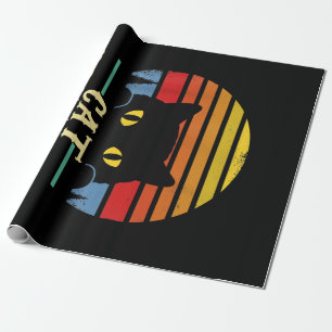 Cat Brother Vintage Eighties Style Retro T-shirt Wrapping Paper