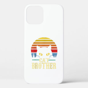 Cat Brother Vintage Style Retro Gift For Cat Lover iPhone 12 Case