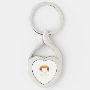Cat Brother Vintage Style Retro Gift For Cat Lover Key Ring