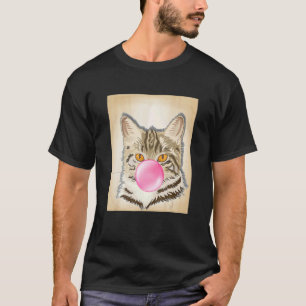 Cat Bubble Gum Feline T-Shirt