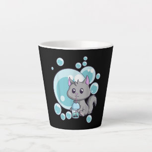Cat Bubble Tea Gift Funny Boba Tea Cats Design Latte Mug