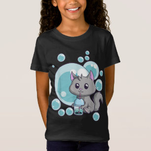 Cat Bubble Tea Gift Funny Boba Tea Cats Design T-Shirt