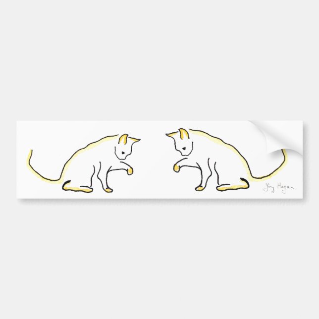 Cat Bumper Sticker (Front)