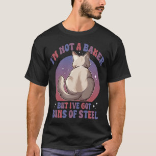 Cat Buns of Steel Funny Cute Kitty Humour Fitness T-Shirt