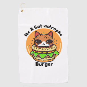 Cat Burger 1 Golf Towel