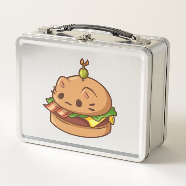 Cat Burger 2 Metal Lunch Box (Front)