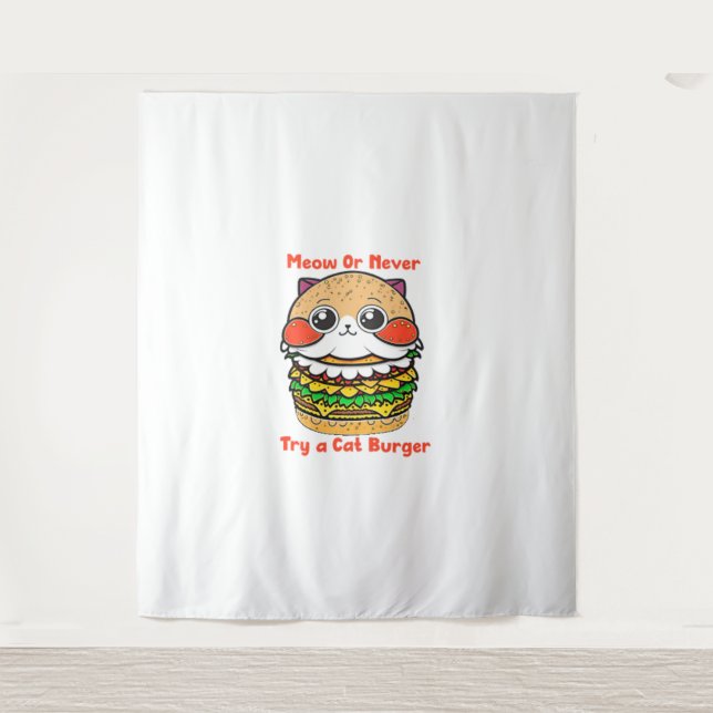 Cat Burger  Tapestry (Front)