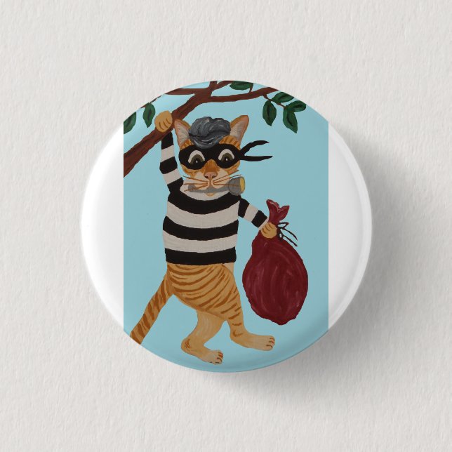 Cat Burglar 3 Cm Round Badge (Front)