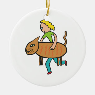 Cat Burglar Ceramic Tree Decoration