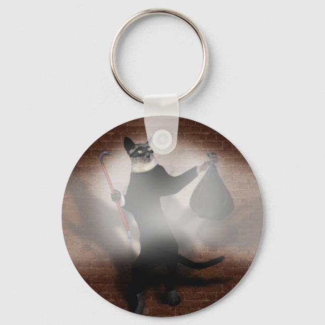 Cat Burglar Key Ring (Front)
