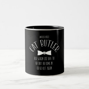 CAT BUTLER PET SERVANT Two-Tone COFFEE MUG