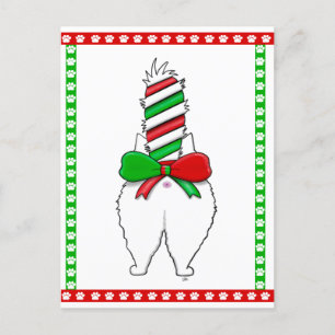 Cat Butt 2 Christmas Holiday Postcard