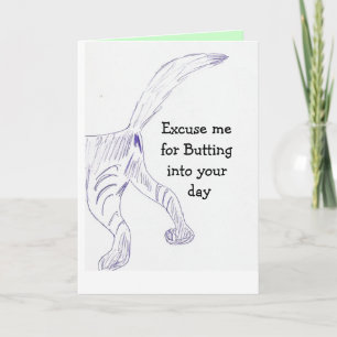 cat butt card