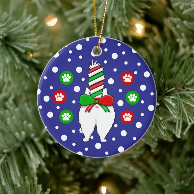 Cat Butt Christmas Ceramic Tree Decoration (Tree)