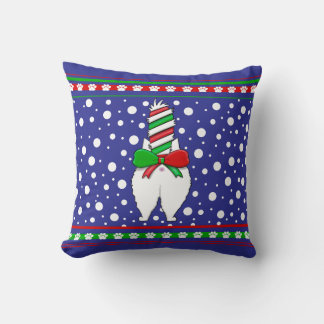 Cat Butt Christmas Green Cushion