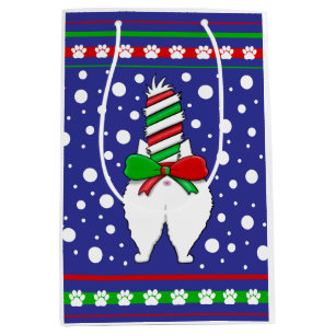 Cat Butt Christmas Green Medium Gift Bag