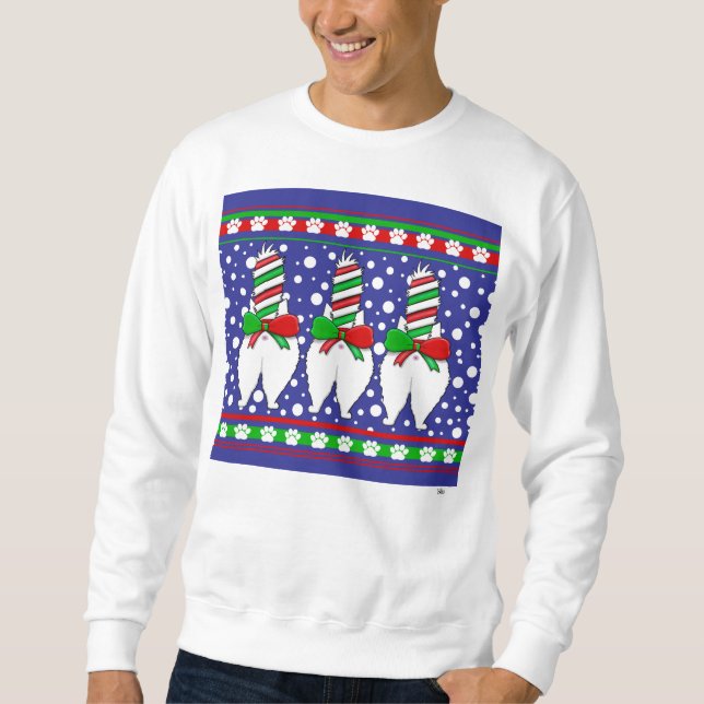 Cat Butt Christmas Green Sweatshirt (Front)