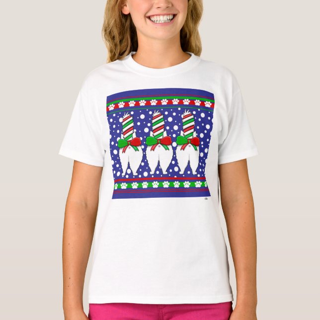 Cat Butt Christmas Green T-Shirt (Front)
