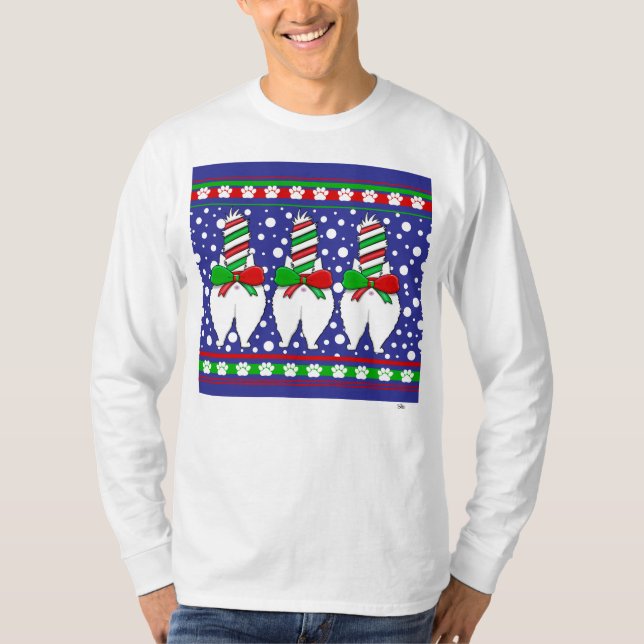 Cat Butt Christmas Green T-Shirt (Front)