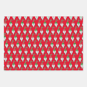 Cat Butt Christmas Wrapping Paper Sheet