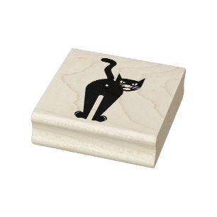 CAT BUTT FUNNY BLACK KITTY RUBBER STAMP