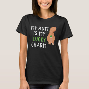 Cat Butt St Paddy s Lucky Green Saint Irish Shamro T-Shirt