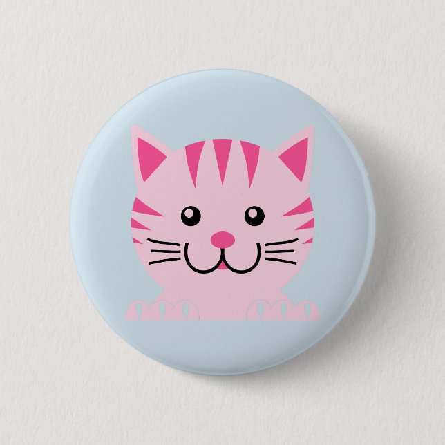 Cat Button, Cat Lover Button, Kitten Button (Front)