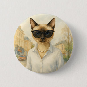 Cat Button Sunglasses for Cat Lover