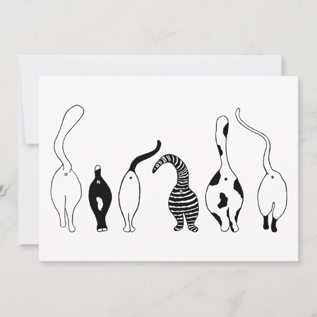 Cat Butts Invitation (Front)