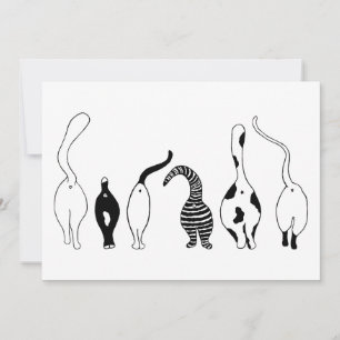 Cat Butts Invitation