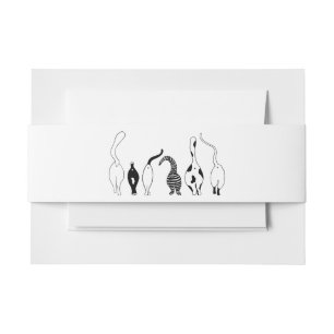 Cat Butts Invitation Belly Band