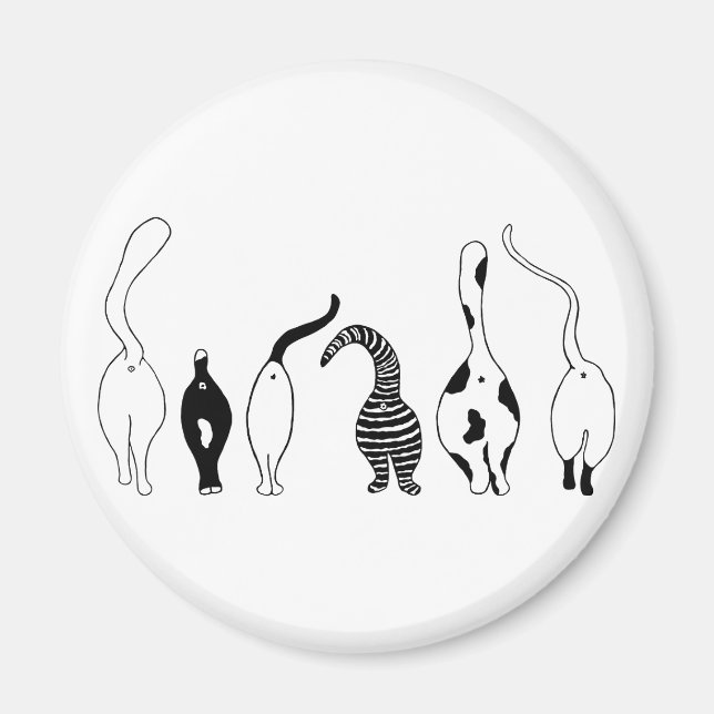 Cat Butts Magnet (Front)