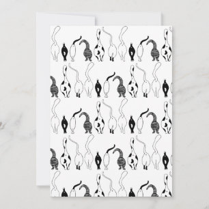 Cat Butts Pattern Holiday Card