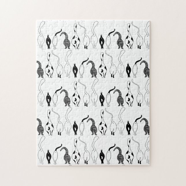 Cat Butts Pattern Jigsaw Puzzle (Vertical)